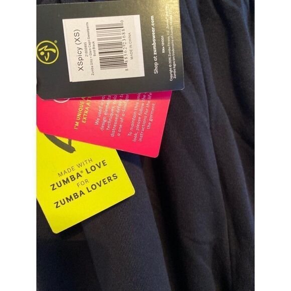 NWT XS Zumba Capri Glitz+Glam Sweat Pants - Picture 4 of 6